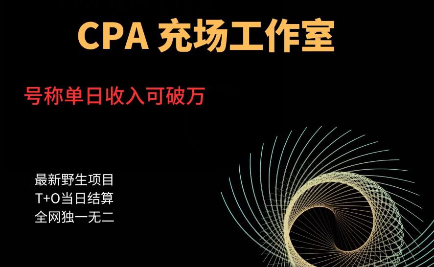 cpa充场工作室，号称单日收入10000+（揭秘）-第一资源库