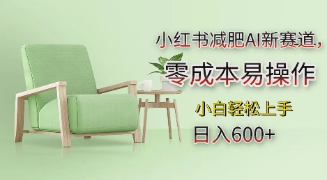 小红书减肥AI新赛道,零成本易操作,日入多张,小白轻松上手【揭秘】-第一资源库