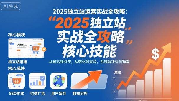 2025独立站运营实战全攻略，一站式掌握独立站运营核心技能-第一资源库