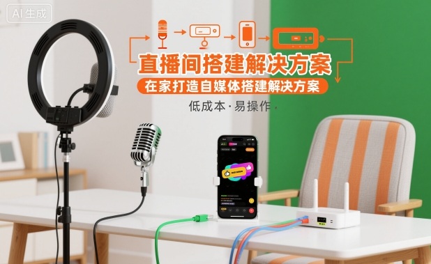 直播间搭建解决方案，在家打造自媒体搭建解决方案-第一资源库