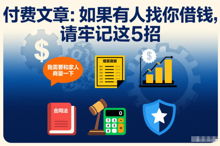 付费文章：如果有人找你借钱，请牢记这5招-第一资源库