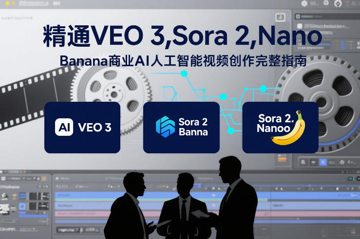 精通VEO 3，Sora 2，Nano Banana商业AI人工智能视频创作完整指南-第一资源库