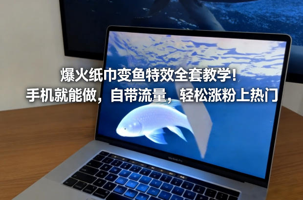 爆火纸巾变鱼特效全套教学！手机就能做，自带流量，轻松涨粉上热门-第一资源库