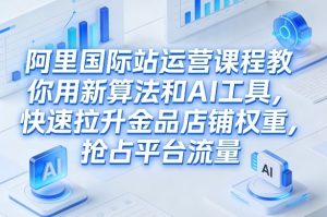 阿里国际站运营课程，教你用新算法和AI工具，快速拉升金品店铺权重，抢占平台流量（更新2026）-第一资源库