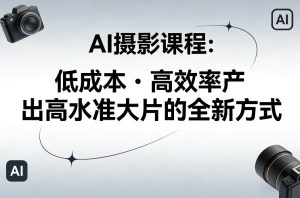 AI摄影课程，低成本高效率产出高水准大片的全新方式-第一资源库