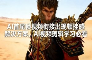 AI首尾帧视频衔接出现顿挫感解决方案，AI视频剪辑学习必看-第一资源库