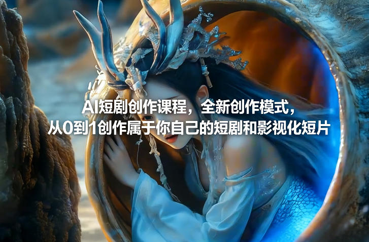 AI短剧创作课程，全新创作模式，从0到1创作属于你自己的短剧和影视化短片-第一资源库