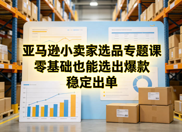 亚马逊小卖家选品专题课，零基础也能选出爆款，稳定出单-第一资源库