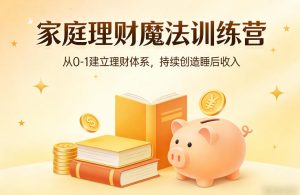 家庭理财魔法训练营，从0-1建立理财体系，持续创造睡后收入-第一资源库