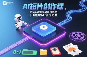 AI短片创作课，从0基础到实战项目落地，开启你的AI创作之路（更新0411）-第一资源库
