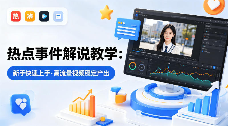 某大V的热点事件解说教学，新手也能快速上手，稳定产出高流量解说视频-第一资源库