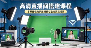 高清直播间搭建课程，零基础也能快速搭建专业高清直播间-第一资源库