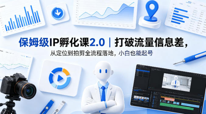 保姆级IP孵化课2.0｜打破流量信息差，从定位到拍剪全流程落地，小白也能起号-第一资源库