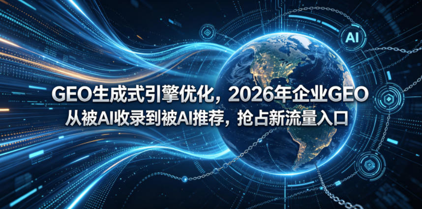 GEO生成式引擎优化，2026年企业GEO从被AI收录到被AI推荐，抢占新流量入口-第一资源库