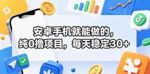 安卓手机就能做的，纯0撸项目，每天稳定30+-第一资源库