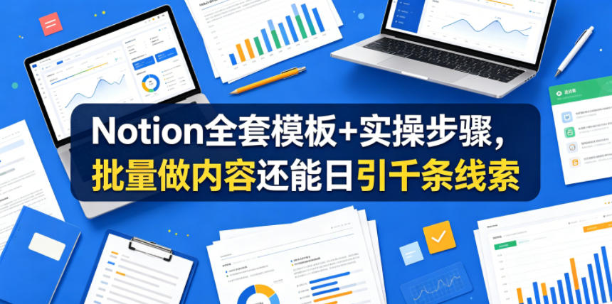 Notion全套模板+实操步骤，批量做内容还能日引千条线索【原创双语字幕】-第一资源库