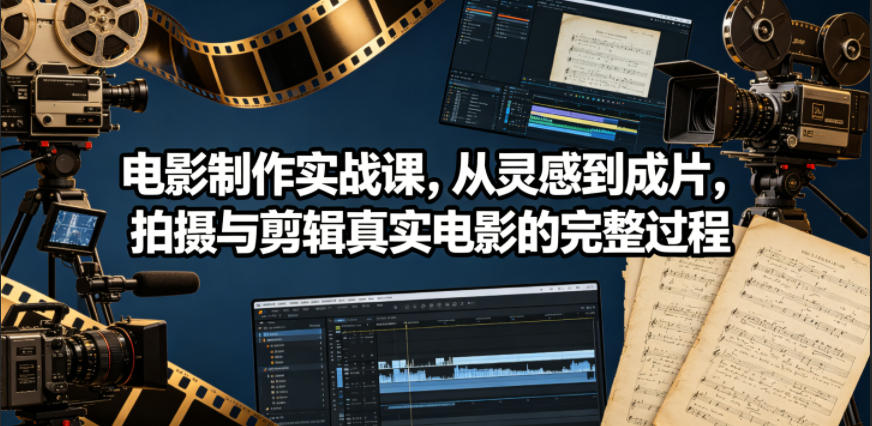 电影制作实战课，从灵感到成片，拍摄与剪辑真实电影的完整过程【原创双语字幕】-第一资源库
