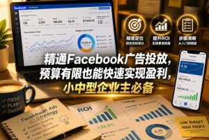 精通Facebook广告投放，预算有限也能快速实现盈利，小中型企业主必备【原创双语字幕】-第一资源库