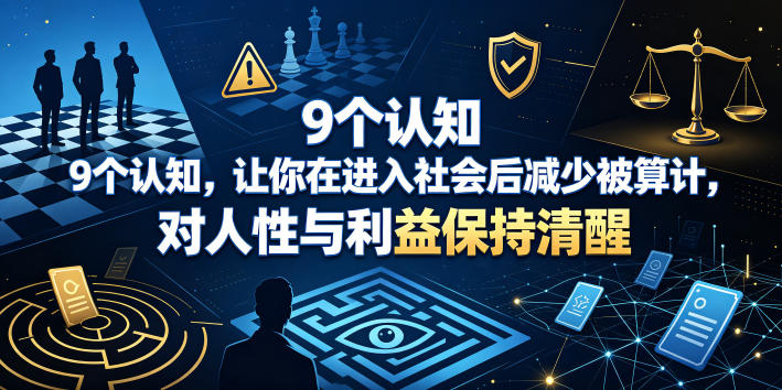 付费文章：9个认知，让你在进入社会后减少被算计，对人性与利益保持清醒-第一资源库