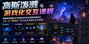 高斯泼溅与游戏化交互课程，将高斯泼溅技术与传统的节点式逻辑深度结合，打造一套“游戏化”的沉浸式场景的交互系统-第一资源库