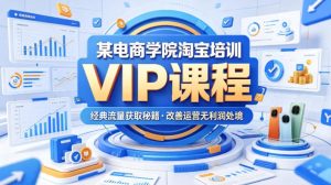 某电商学院淘宝培训VIP课程，各种经典有用的流量获取秘籍，改善运营产品没利润的处境（2026年6月）-第一资源库