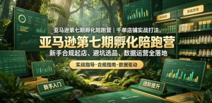 亚马逊第七期孵化陪跑营｜千单店铺实战打法，新手合规起店、避坑选品、数据运营全落地-第一资源库