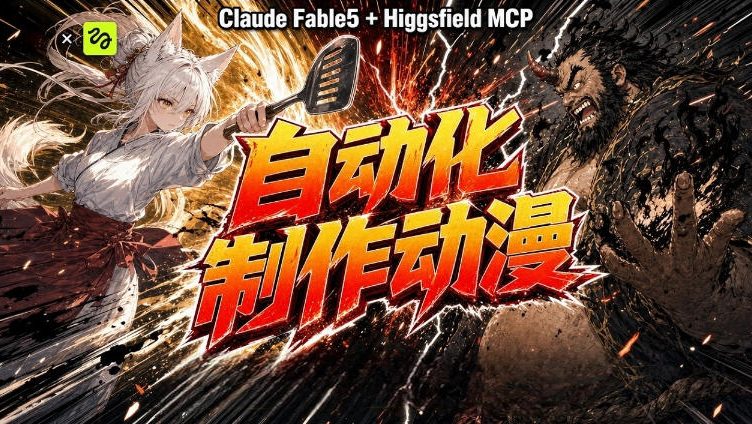 AI自动化动漫制作！Claude Fable 5接入Higgsfield MCP，直接生成完整创意内容-第一资源库