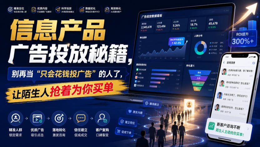 信息产品广告投放秘籍，别再当“只会花钱投广告”的人了，让陌生人抢着为你买单【原创双语字幕】-第一资源库