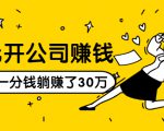 0元开公司赚钱，不花一分钱几天躺赚了30多万，详细操作流程！-第一资源库