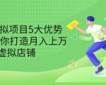 拆解虚拟项目5大优势，0基础教你打造月入上万虚拟店铺（无水印）-第一资源库