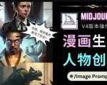 Midjourney V4版本操作教程：2个简单参数，完成漫画生成，人物创建-第一资源库