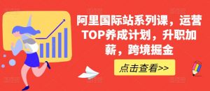 阿里国际站系列课，运营TOP养成计划，升职加薪，跨境掘金-第一资源库