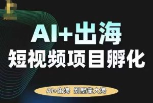 AI·TikTok AI+出海短视频项目孵化，陪你从0-1借助AI实现出海变现-第一资源库