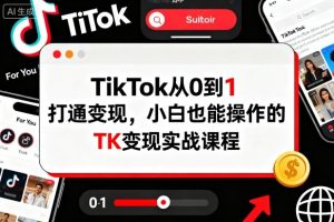 TikTok从0到1打通变现，小白也能操作的TK变现实战课程-第一资源库