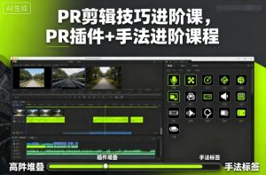 PR剪辑技巧进阶课，PR插件+手法进阶课程-第一资源库