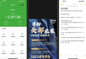 外面收费980全新男粉变现项目,竞争小,利润高,多种方式变现,独家技术-第一资源库