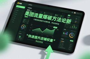 美团流量爆破方法论,付费流快速提升店铺权重,带动自然流-第一资源库