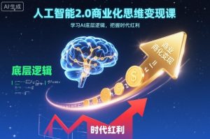 人工智能2.0商业化思维变现课,学习AI底层逻辑,把握时代红利-第一资源库