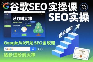 谷歌SEO实操课，Google从0开始SEO全攻略，逐步进阶到大神-第一资源库