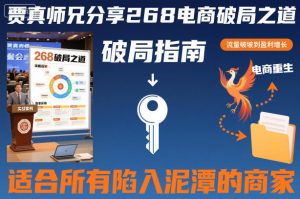 贾真师兄分享268电商破局之道-适合所有陷入泥潭的商家-第一资源库