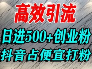 怎么打创业粉?抖音利用占便宜心理引流创业粉,单人日引500+精准流量-第一资源库