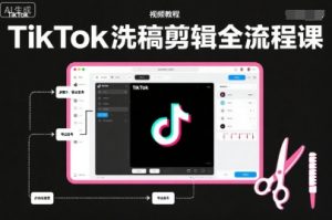 TikTok洗稿剪辑全流程课，PR洗稿剪辑全流程，TK洗稿运营课-第一资源库