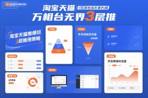 淘宝天猫推爆班原创高阶第75期,万相台无界3层推-第一资源库