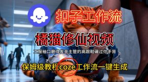 Coze扣子工作流一键生成橘猫修仙视频，保姆级搭建教程-第一资源库