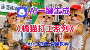 Coze扣子工作流一键生成胖橘猫打工短视频，保姆级实操搭建教学-第一资源库