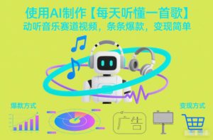 使用AI制作【每天听懂一首歌】动听音乐赛道视频,条条爆款,变现简单-第一资源库