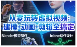 从零玩转虚拟视频：建模+动画+剪辑全搞定，轻松创作出专业级的虚拟视频内容-第一资源库