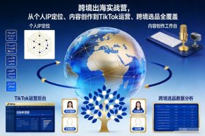 跨境出海实战营,从个人IP定位、内容创作到TikTok运营、跨境选品全覆盖-第一资源库