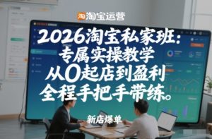 2026淘宝私家班：专属实操教学，从0起店到盈利，全程手把手带练-第一资源库