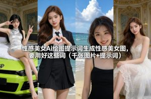 性感美女Ai绘图提示词生成性感美女图,要用好这些词(千张图片+提示词)-第一资源库